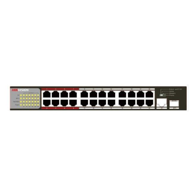 HIKVISION 16 Port Fast Ethernet 10/100Mbps Smart POE Switch - Low Power 130 W.