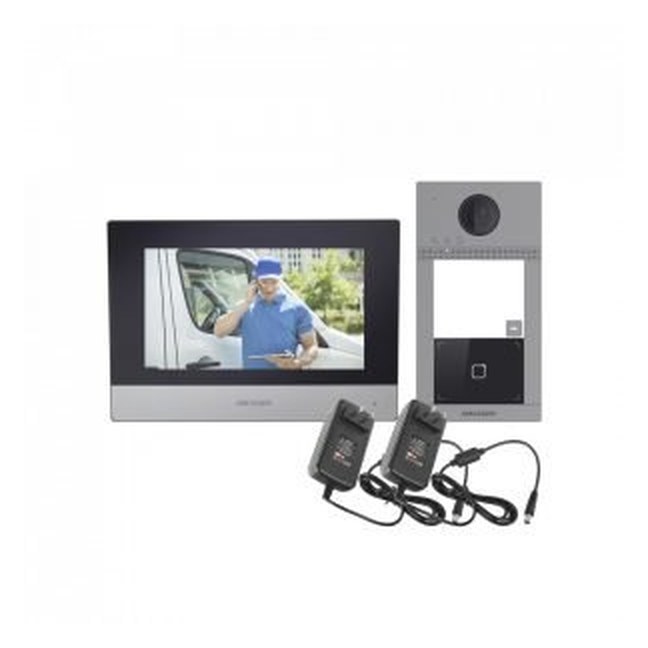 [DS-KIS604-P] IP video intercom kit DS-KV8113-WME1 x1 & DS-KH6320-WTE1 x1 with out switch - outdoor and indoor…