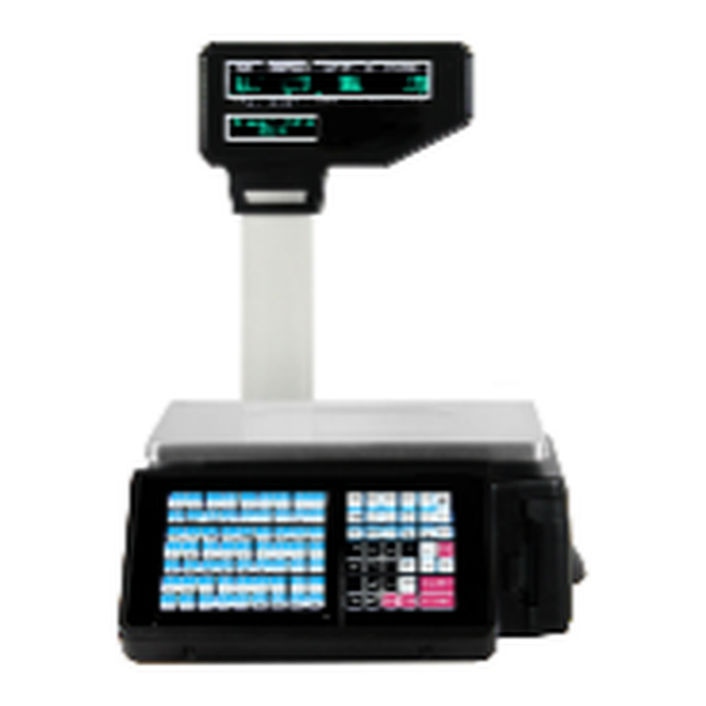 [CP-LWS201-BLA] 30KG BARCODE LABEL SCALE (Green LCD Display)
