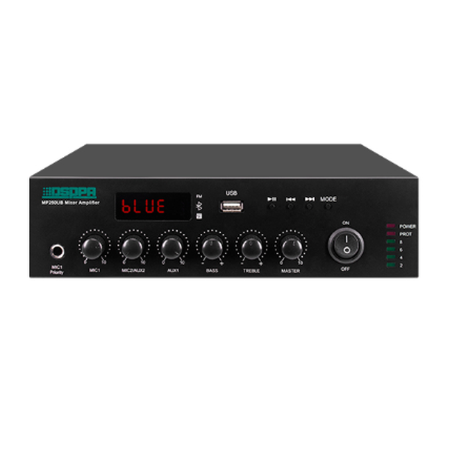 250W Mini Digital Mixer Amplifier with USB & Bluetooth (1.5U)