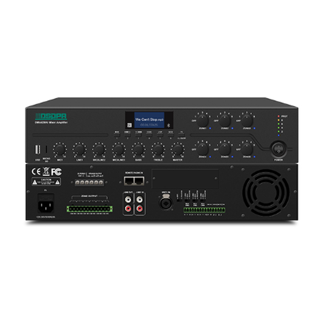 [DMA6250U] 250W 6 Zones Integrated Mixing Amplifier with BT/USB/FM/Chime/Siren/4 Mic/2Aux/ 2 Remote Paging…