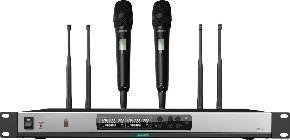 True Diversity UHF Wireless Microphone System (2 hand-held mic)