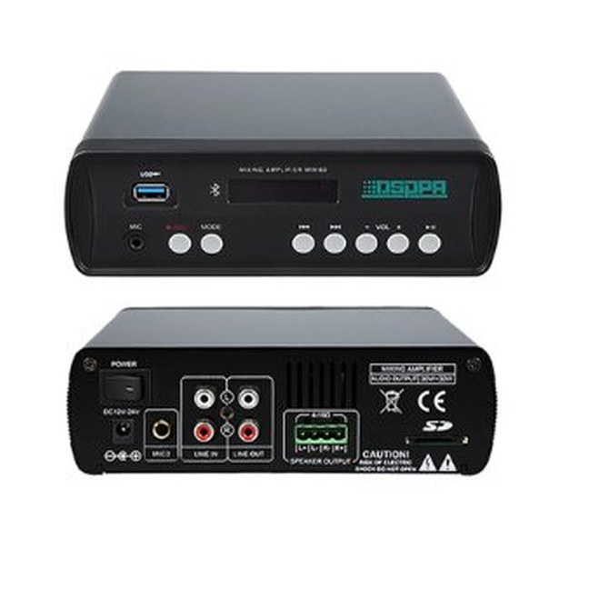 [Mini60] 2x30W Mini Digital Amplifier with USB & Bluetooth（4-16Ω）