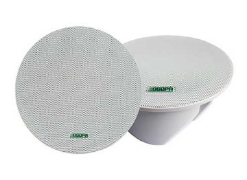 10W 6.5" Frame-less Coaxial Ceiling Speaker with Cover