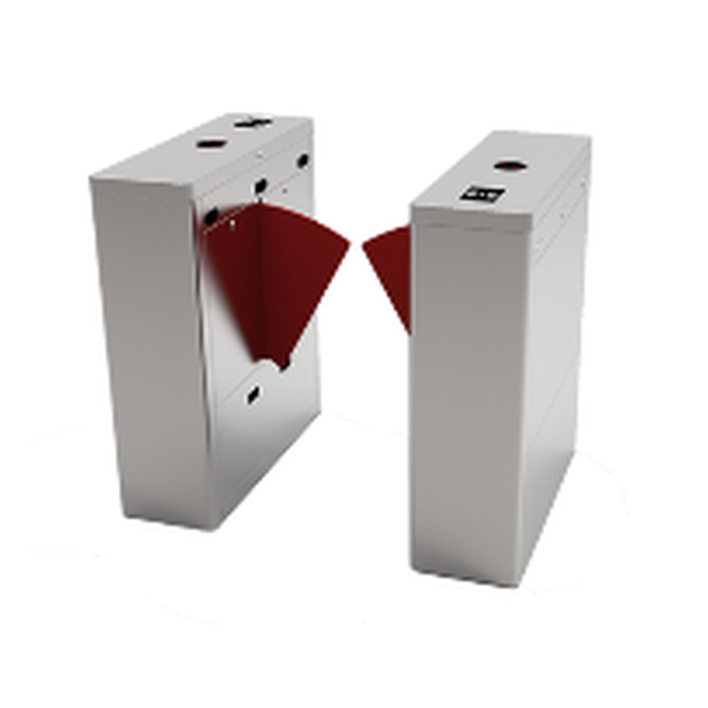 [FBL1022 PRO] ZKTECO FLAP BARRIER WITH 2 FR1200 AND 1 INBIO260