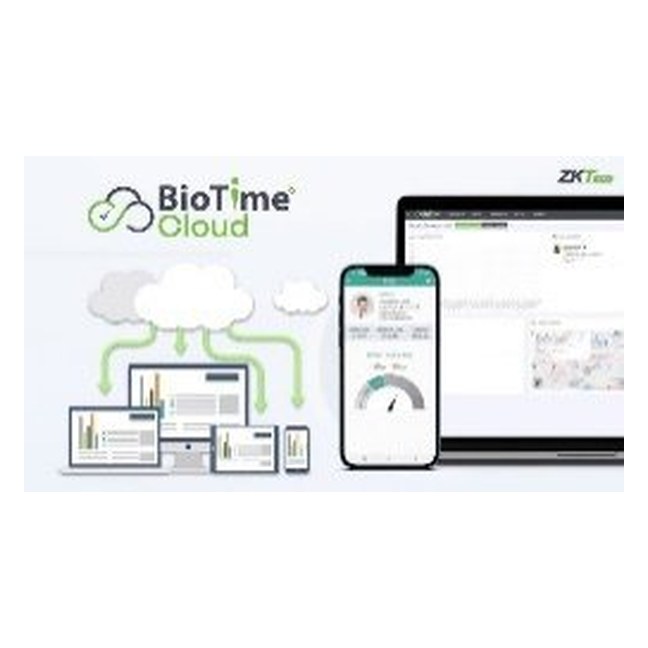 [ZKBio-Cloud-P20/Yr] ZKBiotime Cloud - Up to 20 employees, includes web & mobile access (per year)
