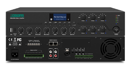 350W 6 Zones Integrated Mixing Amplifier with BT/USB/FM/Chime/Siren/4 Mic/2Aux/ 2 Remote Paging…
