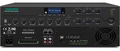 500W 6 Zones Integrated Mixing Amplifier with BT/USB/FM/Chime/Siren/4 Mic/2Aux/ 2 Remote Paging…